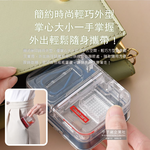 [日日好物]日本Imakara-旅行隨身防潮密封儲藥盒-透明色1入/盒_內附小毛刷1入(便攜型磨粉切藥器,4格分裝切藥密封盒,輕便迷你保健盒,個人藥品收納盒), , large