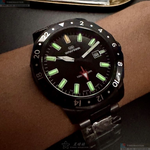 [星晴錶業]WAKMANN手錶,46mm,WA00046黑色錶面黑錶殼深黑色精鋼錶帶款, , large