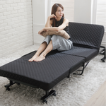 《Simple Life》免組裝6段折疊床-黑S-22, , large