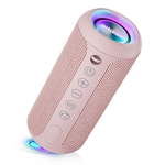 Ortizan X10B Portable Bluetooth Speaker | 24W Surround Sound, 30-Hour Battery Life, IPX7 Waterproof - Pink, , large