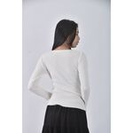 (S) 【安于晴Charlene私服】good logo質感棉質白色長袖上衣二手衣, , large