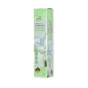 Telescopic double rod towel rack