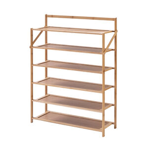 Bamboo free assembly 6-layer rack