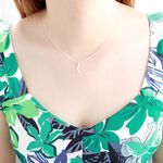 【Angel & Me】Crescent Moon (small) s925 sterling silver necklace Birthday gift, , large