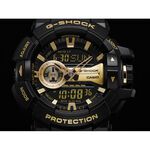 CASIO卡西歐 G-SHOCK 金屬系雙顯手錶-經典黑金 GA-400GB-1A9, , large