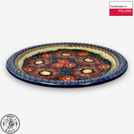 【SOLO Vintage】Cerraf Polish Pottery 26cm Dinner Plate Banquet of Elegant Red Series Made in Poland, , large