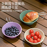 New food-grade durable camping serrata bowl in lavender purple (1 piece) (camping tableware, heat-resistant bowl, picnic bowl, portable outdoor bowl), , large