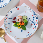 8吋陶瓷深盤【20款可選】陶瓷 圓盤 菜盤 濃湯盤 水餃盤 牛排盤 沙拉盤 水果盤 北歐風 卡通 赫本風 陶瓷盤 田園風 盤子, , large