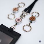 [LOGINHEART]玫瑰粉色．客製星座雷雕真皮伸縮扣件（12星座）台灣製/送禮/雷射雕刻/證件伸縮/鑰匙圈, , large