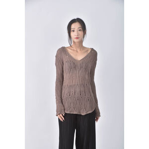 (M) 連帽棕色長袖上衣二手衣