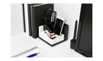 【O-Life】 Rotating Tape Stand Storage Box - Black and Gray, , large