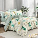 【Betrise】Huamengtianyuan | Environmentally friendly printing and dyeing anti-mite antibacterial 100% combed cotton dual-purpose quilt bed sheet set - extra large, , large