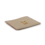 BURBERRY TB 標誌撞色粒紋牛皮4卡名片/卡片夾/奶茶/米色/暖棕色, , large