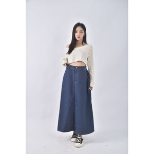 (S) sweet丹寧牛仔藍色長裙二手衣