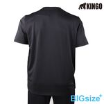 KINGO-超大尺碼-男款 排汗 圓領T-黑-415622, , large