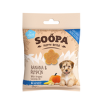 【倆寶貝精品館】Soopa舒趴 生機狗點心營養嘴嚼錠(幼犬)－香蕉南瓜50gｘ2入, , large