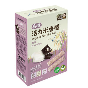 阿久師有機活力米香捲-紫米口味(全素) 34g