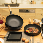 【Japan TAKUMI】Takumi Rock-Pattern Iron Frying Pan 26cm (Made in Japan), , large