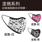 【seisei】Antibacterial Face Masks_Doodle / White, , large