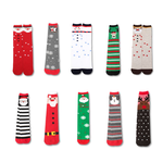 【台灣製】聖誕節主題襪 長襪-聖誕老人黑 棉質 卡通襪 男襪 女襪 童襪, , large