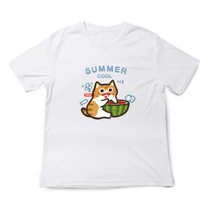 JZ TEE Greedy Orange Cat Graphic Tee