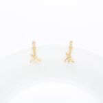【Angel & Me】幸福 蜻幸福 蜻蜓 s925 純銀 厚鍍24k純金 一對 耳環 耳環, , large