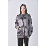 (L) greenleaf fashion center中式灰色外套二手衣, , large