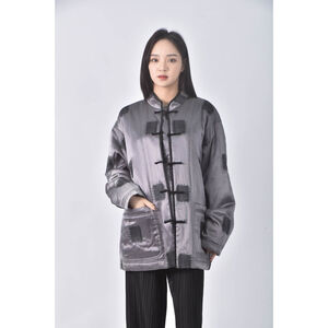 (L) greenleaf fashion center中式灰色外套二手衣