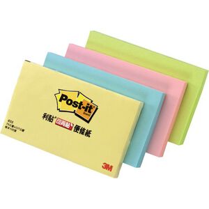 3M 可再貼 655便條紙(多色)粉紅,  3M 可再貼 655便條紙(多色)粉紅
