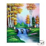 【御畫房】 手繪無框油畫 水秀山明 50x60cm, , large
