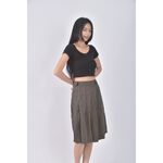 (XL) 8happy百褶棕色短裙二手衣, , large