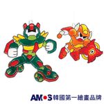 韓國AMOS 6色壓克力模型版DIY玻璃彩繪膠-SD款 兒童玻璃彩繪 兒童玩具 繪畫玩具 (台灣總代理公司貨), , large