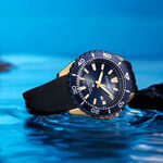 CITIZEN 星辰 PROMASTER MARINE 光動能200米潛水錶-黑x藍 BN0196-01L, , large