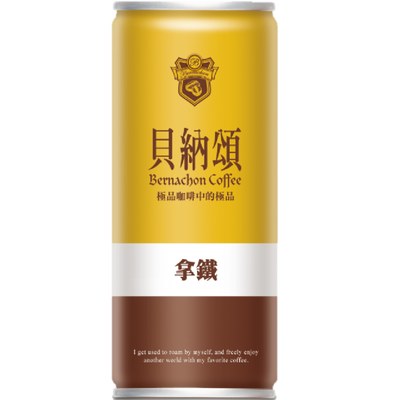 貝納頌經典拿鐵咖啡Can210ml