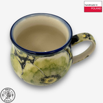 【SOLO Vintage】Cerraf Polish Pottery 350ml Mug Plain Words of Green Flowers Series Made in Poland, , large