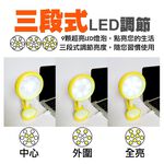 GS MALL 三段LED夾燈 電池夾燈 兩用夾燈 小檯燈 LED夾燈 夾燈 LED燈 燈具 照明燈 露營燈, , large