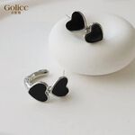 【Gulicc】古莉可 耳環  酷黑愛心耳飾, , large