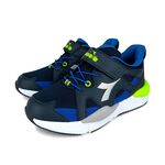 DIADORA迪亞多那 超寬楦兒童跑鞋 童鞋 童運動鞋 輕量 透氣 保護後跟 吸震 減壓 足弓支撐 健康鞋墊 藍 粉, , large