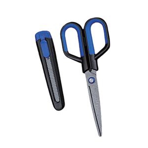 Scissors and utility knife set (2-in-1)