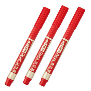 Pentel 細字油性筆3入-紅色