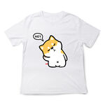 JZ TEE 柴犬&貓咪HEY 印花短袖T恤, , large