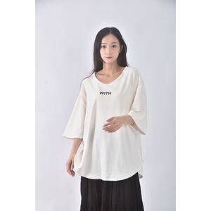 (XL) blackfriday質感棉質純棉杏色短袖上衣二手衣