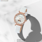 [星晴錶業]新品牌手錶,32mm,CMW0032貝母錶面玫瑰金錶殼白真皮皮革錶帶款, , large