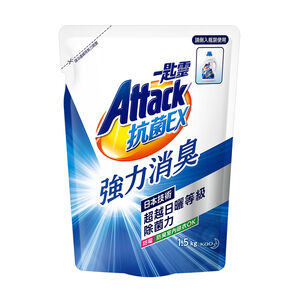 一匙靈Attack抗菌EX洗衣精補充-1.5Kg