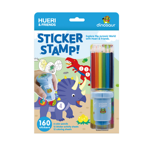 【韓國AMOS】魔法驚喜貼紙/著色/印章DIY繪畫組(公主)