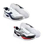 DIADORA迪亞多那 街頭時尚休閒鞋 男運動鞋 男鞋 拼接 寬楦 高腳背 透氣 反光 Q彈 氣墊乳膠鞋墊 白藍 黑白, , large