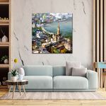 【御畫房】城市印象 國家一級畫師手繪油畫80×80cm(VF-167), , large