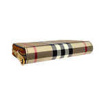 BURBERRY 格紋帆布ㄇ形拉鍊零錢包/典藏米色, , large