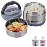 PERFECT 理想牌 極緻316不鏽鋼可提式真空便當盒雙層隔熱餐盒 粉紅12cm-Leidea樂德兒, , large