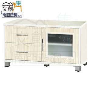 【文創集】瓦多 環保3.1尺南亞塑鋼單門二抽電視櫃/視聽櫃(客約商品)